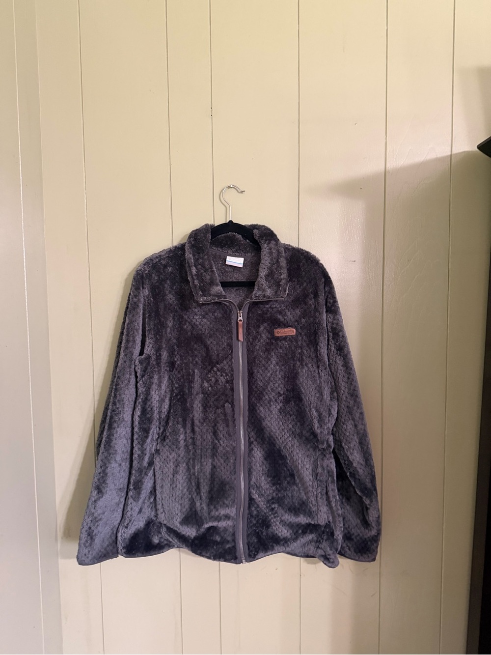 Columbia Gray Plush Full-Zip Fleece Jacket